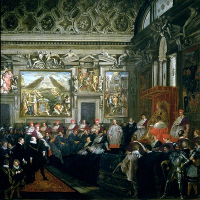Papa Paolo V (1522-1621) con un